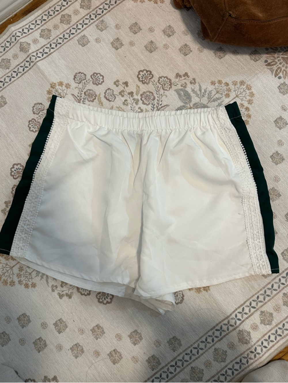 PacSun White and Green Shorts